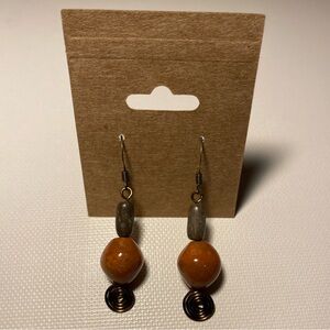 Handmade Wood and Wire Earrings